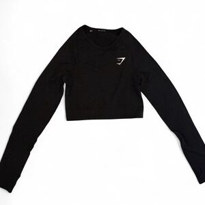 Gymshark Black Long Sleeve Crop Top